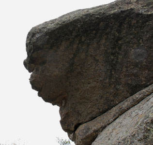 사람의 옆모습을 한 얼굴바위