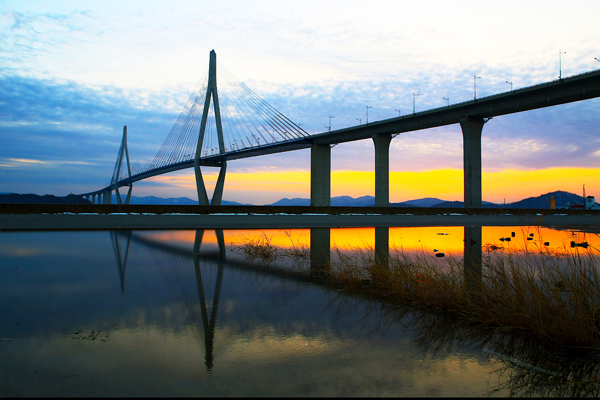 Sunset at Mokpo Bridge